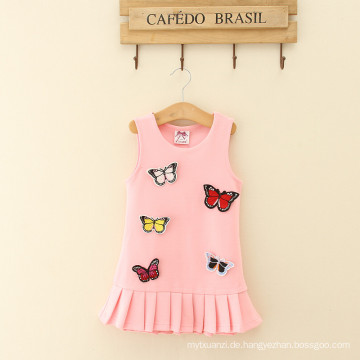 Muttertag Kleidung Geschenke Frau Kleid Baby casual Urlaub Kleidung Baumwolle / Polyester Schmetterling appliziert